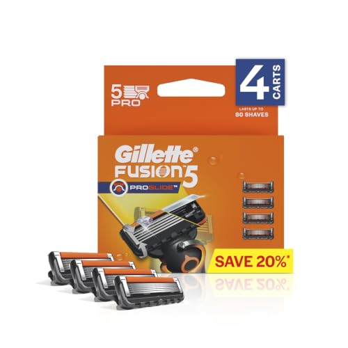 Gillette Fusion ProGlide Manual Men's Razor Blade Refills, 4 Count, Mens Razors/Blades