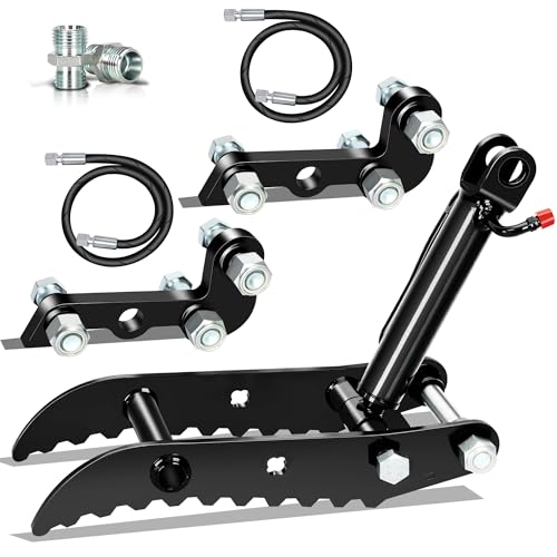 Mini Excavator Hydraulic Thumb with 2 Heavy-Duty Steel L-Shaped Bracket Compatible with Typhon&Agt Mini Excavators under 3 Tons L-Shaped Bracket Hydraulic Thumb Clip for Classic&Chinese Mini Excavator