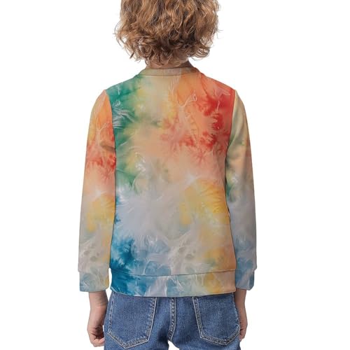 Tie Dye RainbowChildren's Casual Pullover Sweatshirt Loose Fit8-10Y2