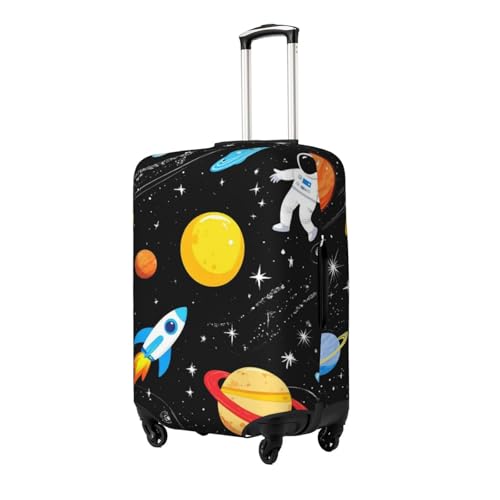 Space Adventure Astronaut Rocket Luggage Cover Protector Suit Case Cover Elastic Washable Anti-Scratch For 18-32 Inch Luggage X-Large2