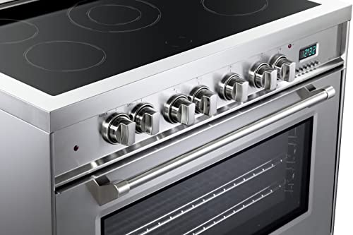 Verona VPFSEE365SS 36 Inch All Electric Freestanding Range Oven 4 Cu. Ft. Convection thumb #3
