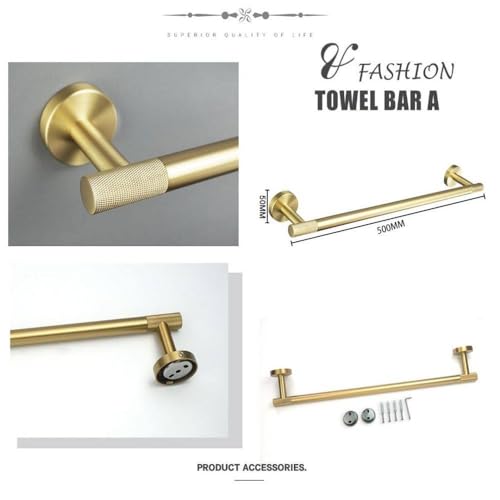 Toallero de acero inoxidable dorado para renovar el baño sin humedades ni óxido 5