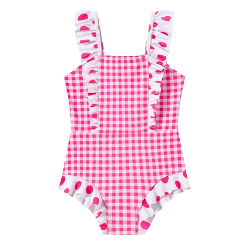 Image of LIZENS Girls One Piece Swimsuit Ruffles Bathing Suit for Kids 2-12T