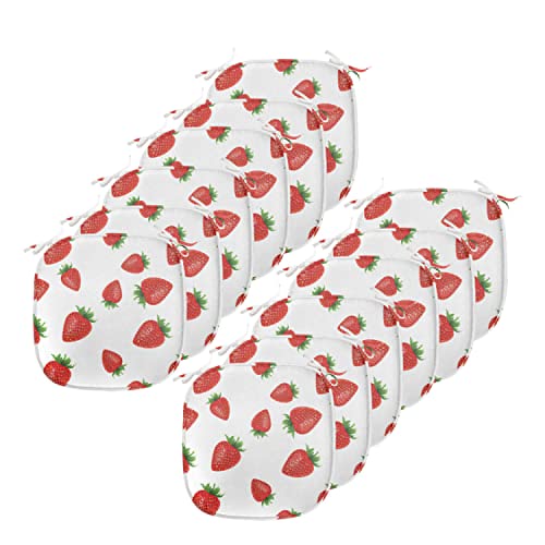 Lunarable Spring Chair Seating Cushion Set of 12, Cartoon Style