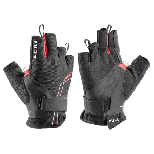 LEKI Nordic Breeze Shark Short Handschuhe, schwarz-rot-Weiss, EU 10