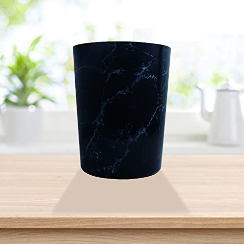 Image of SEDLAV Plastic Office Trash Can, 5 gal (Black Marble)