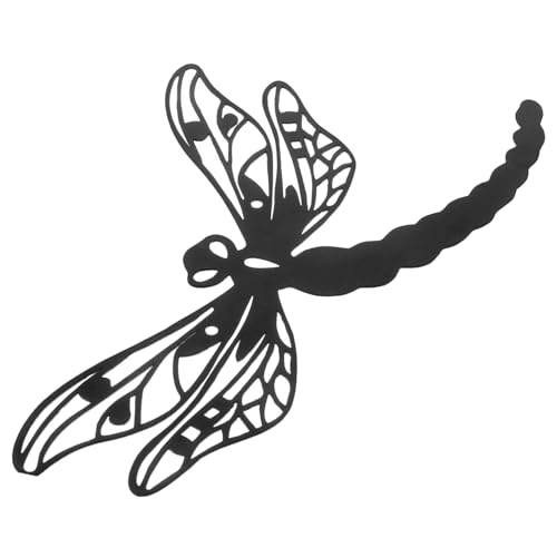 Mikikit Décoration Murale Métal Forme Libellule Forgé Ornement pour Jardin Sculpture Murale Stable et Résistante Design Réaliste et Élégant pour Salon et Extérieur