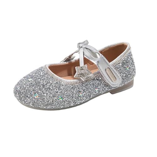 Claquettes cuir mignonnes avec fleur pour enfant style princesse