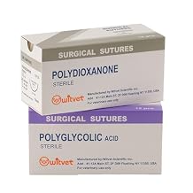 Veterinary Sutures Absorbable Sutures with Needle PGA Pdo Animal Suture Kit PGA 3-0 line 75cm
