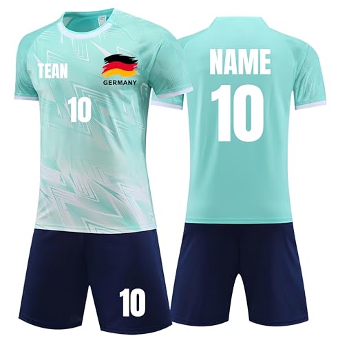 Zlongbow Personalised Football Jersey with Own Name & Number & Logo, Shorts & Jerseys for Children/Adults, Boys & MensFootball Training Shirts