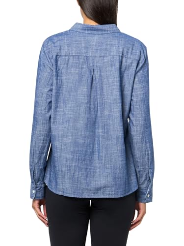 Tommy Hilfiger Women's Sportswear Chambray Zip Popover Shirt, Chambray Blue, Medium2