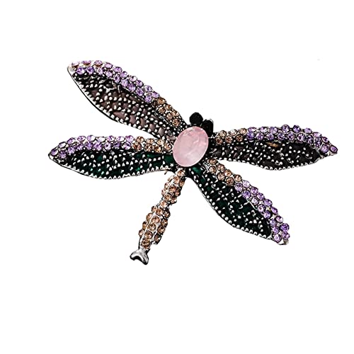 Broche libellule cristal femme épingle pour écharpe accessoire de mode