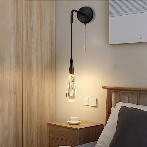 Interruptor de extracción en aplique de cristal LED para no levantarte 7