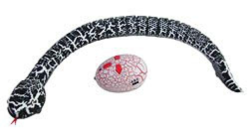 Giveme5 RC Snake Toy, 16" Remote Control Snake Toy Rechargeable RC Snake Realistic Cobra Toy for Kids Birthday Party Gift Play (Black)