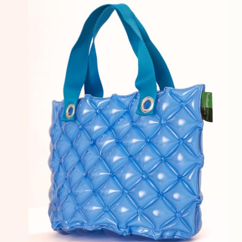 inflatDecor Neon Handbag for Women – Inflatable Puffer Tote Bag with Diamond Pattern – Lightweight Waterproof Beach Bag2