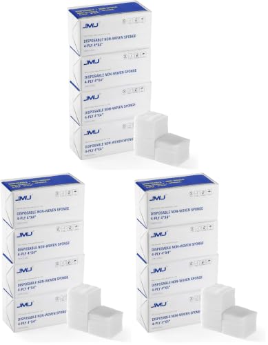 Image of JMU 800 Gauze Pads 4x4, Non Woven Sponges 4-Ply Non-Sterile Guaze All Purpose Gauze Sponges(200Pcs /Bag,Total 4 Bags) (Pack of 3)