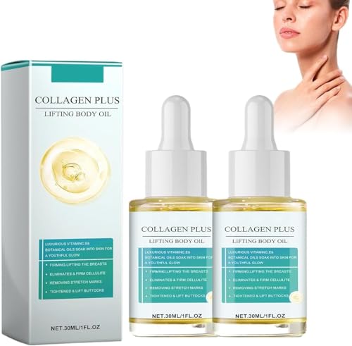 Nuevo aceite corporal reafirmante con colágeno, Aceite corporal de colágeno antiedad, Reduce líneas de expresión y arrugas, Para reducir la celulitis, reafirmar y tonificar