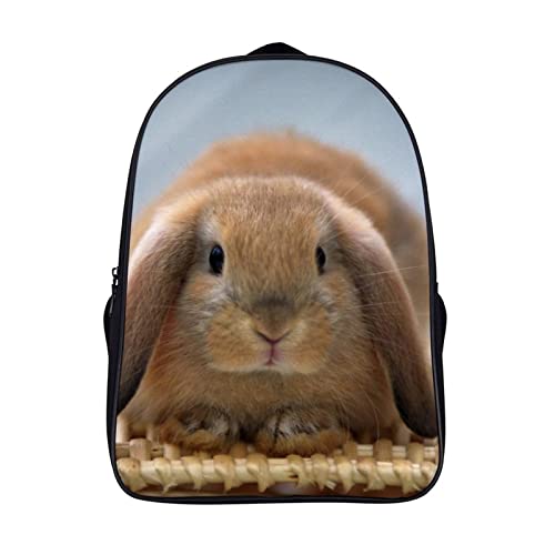 Sac à dos mode pour adolescents imprimé lapin pour les cours et les sorties en ville