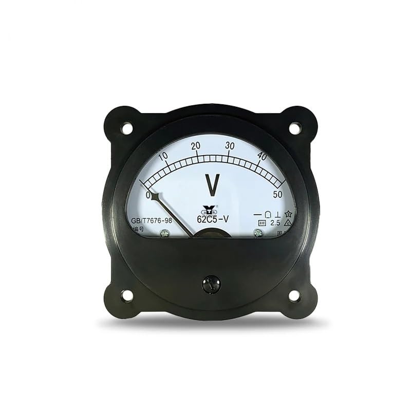 Voltímetro circular de CC 62C5 indicador analógico panel redondo 500V