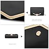 Miss Lulu Damen Clutch Elegante Umschlag Abendtasche mit Kette Hochwertige Handtasche für Hochzeit Party und Abschlussball #2