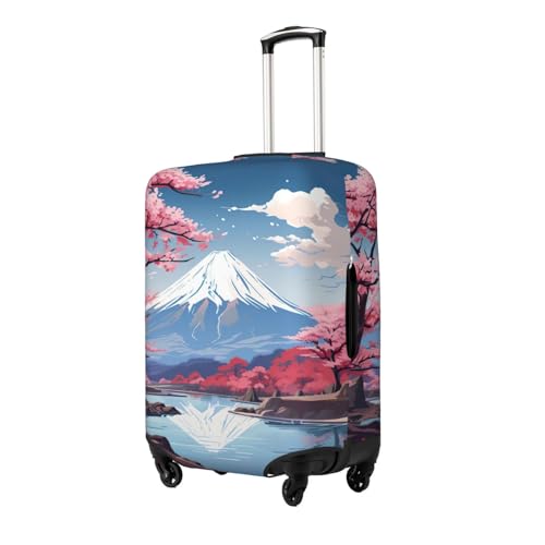 Housse de protection valise extensible rigide paysage Japon taille L noir - 3