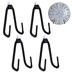 Wall Plate Hangers for 6-12 inches Plate, Adjustable Plate Stand Holder, Silicone Coating Vertical Plate Display, Black Small Size 4 Pack