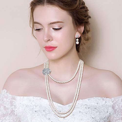 EVER FAITH Collana e Orecchini da Donna, Cristallo...