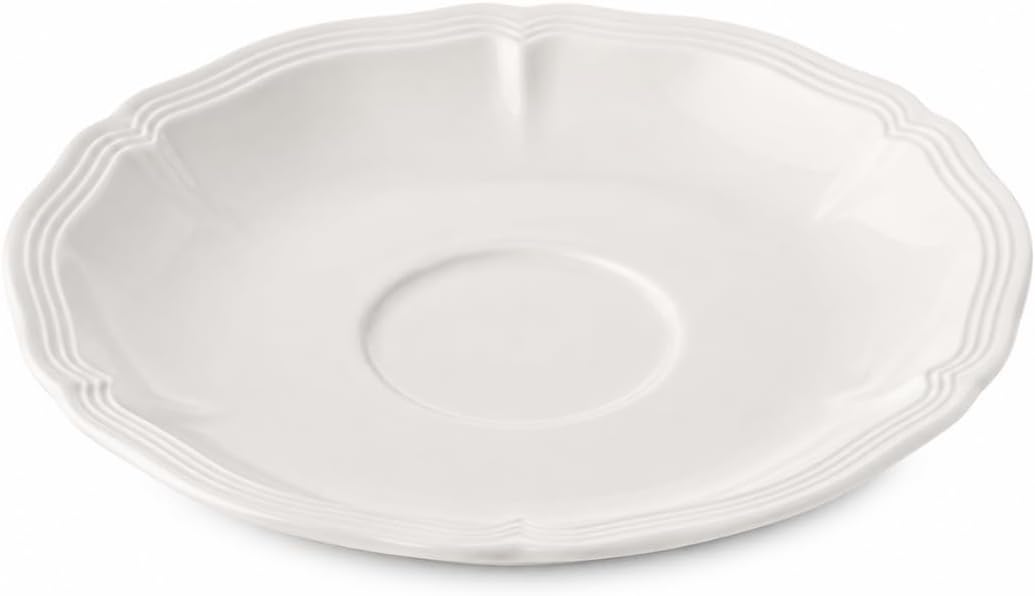 Manoir Coffee/Tea Cup Saucer, Creamy White, 5.75 in