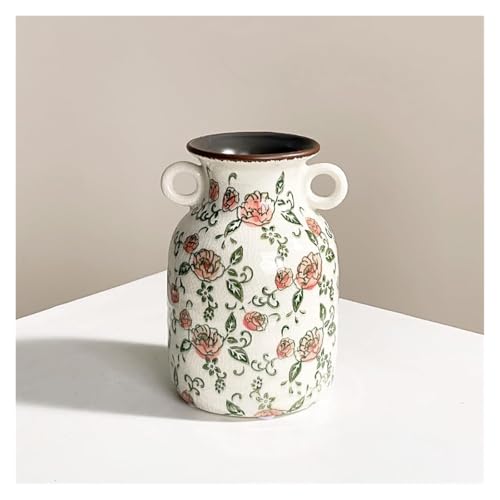 Vase pichet en céramique craquelée pour sublimer vos roses - 2