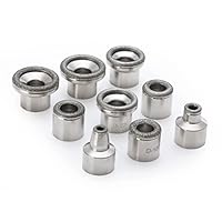 Vista 2 de 9 piezas de puntas de diamante de repuesto para la mayoría de máquinas de diamante, spa en casa, herramienta de belleza para el cuidado facial