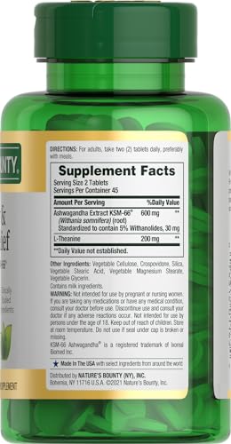 Nature's Bounty Stress Relief, Ashwagandha KSM-66, 90 Count - image 7