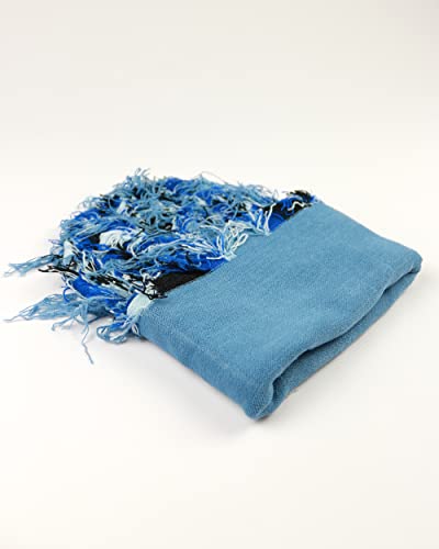 Atakai Balaclava Distressed Knitted Full Face Ski Mask Winter Windproof Neck Warmer For Men Women One Size Fits All, Yeat Inspired (Blue Storm) #TOP3