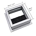 BTMB 80x80mm/3.14''x3.14'' Aluminum Alloy Square Grommet Wire Cable Hole Cover for Office Computer Table Desk,Pack of 2