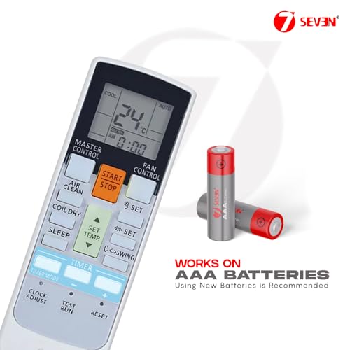 Image of 7SEVEN Compatible with O General Ac Remote AR-RY12 Model 107 Suitable for 1 1.5 2 ton Split or Window Fujitsu Air Conditioner - Match Keys Exactly with Existing OGeneral AC Remote Function