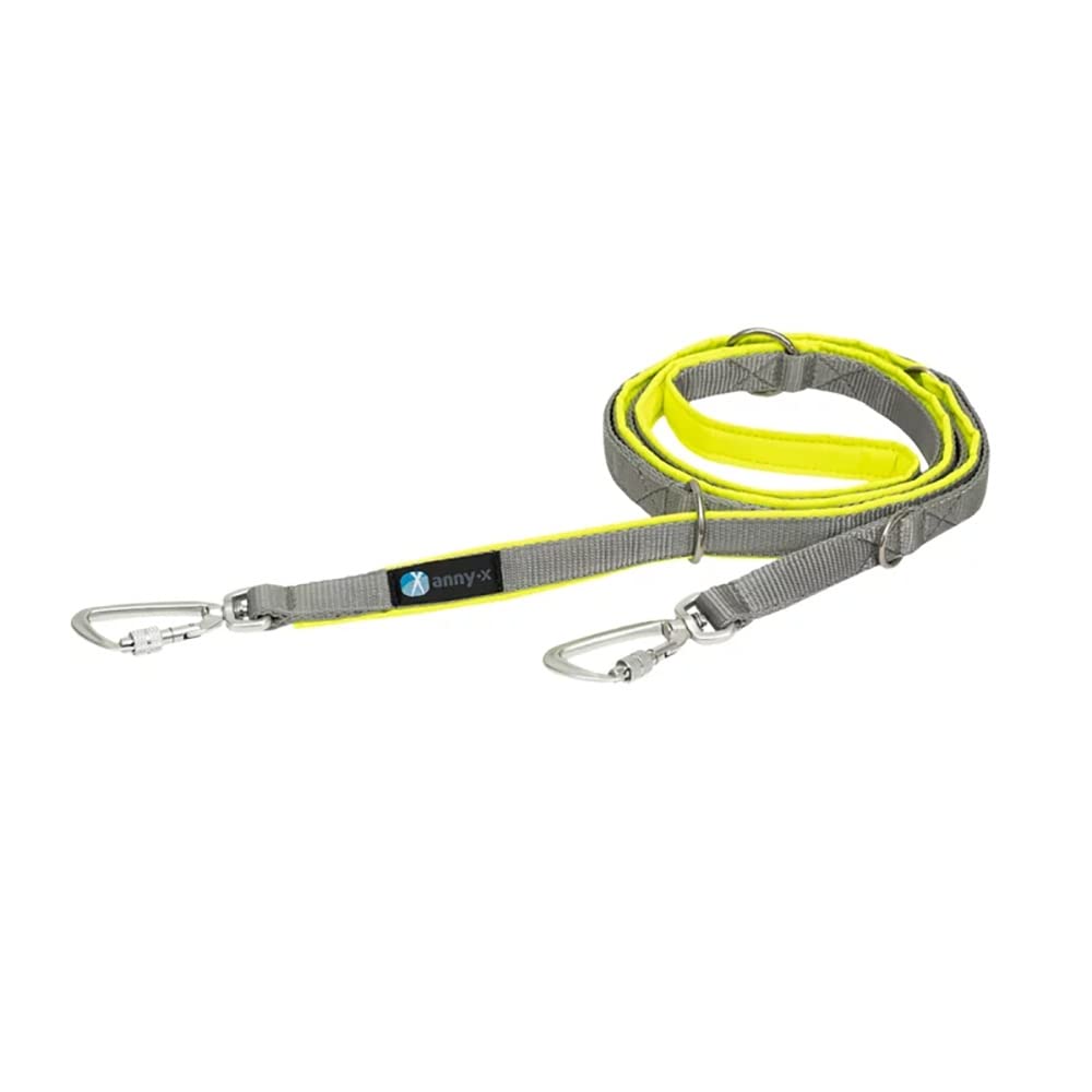 anny-x voll gepolsterte Führleine Safety Protect leuchtgelb grau 3m