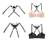 Sexy BH Träger 2er Set – Verführerische Spitzen-Träger für abnehmbare BHS Schwarze Maiglöckchen & Schmetterling – Sinnliche Accessoires für Jede Frau