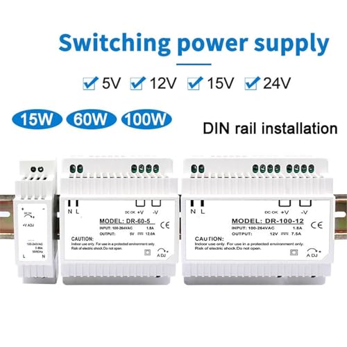 DR-60-12 5A Transformateur d'alimentation industriel LCTC 12V au format compact