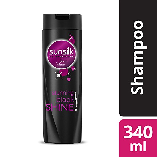 Image of Sunsilk Stunning Black Shine Shampoo, 340 ml And Sunsilk Green Tea & White Lily Shampoo, 370 ml