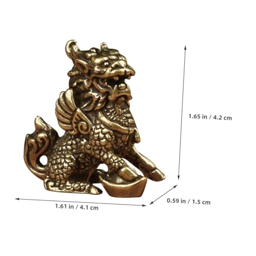 Statue de Kylin en laiton cadeau idéal pour décoration rétro - 6