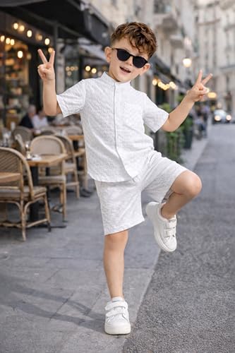 Image of Fashion Dream Boy's Cotton Blend Solid Clothing Set
