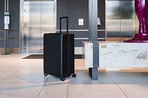 LEVEL8 Elegance PC Matte Hardshell Luggage Set, 20" Carry-On and 24" Checked Medium Luggage - Black4
