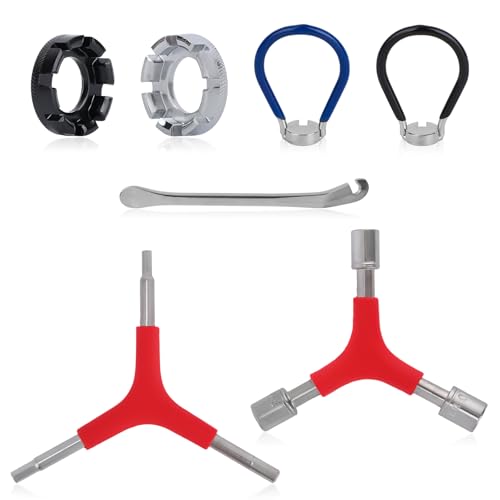 BOXOB 7pcs Bicycle Spoke Wrench Set, Portable Bike Spokes Tool