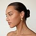 Imagen de Pendientes de Aro Gruesos Chapados en Oro de 14 Quilates para Mujer