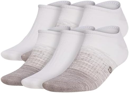 adidas Mens Superlite Super (6-pair) No Show Sock, Alumina Beige/Light Brown/Simple Brown, Large US