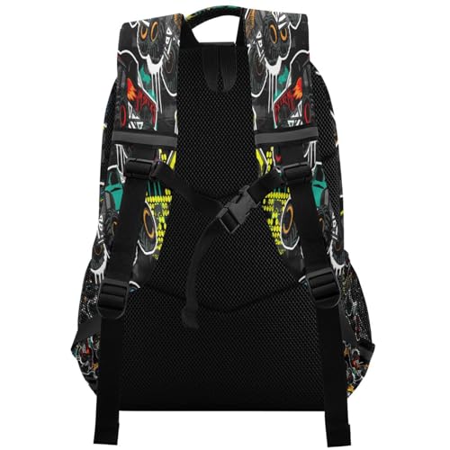 ALAZA Abstract Monster Truck Car Backpacks Travel Laptop Daypack School Book Bag for Men Women Teens Kids2