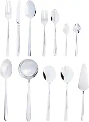 WOLFF Faqueiro de Aço Inox Viena 54 Peças Com Caixa Litografada - Jogos de Talheres - Mesa Posta - Utensílios de Cozinha, Enxoval, Casamento, Decoração