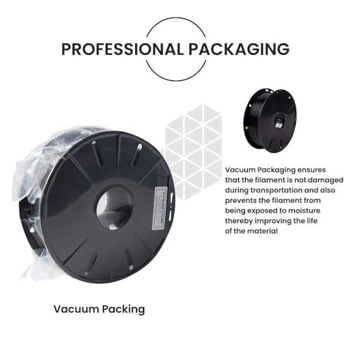 Image of Tesseract Premium PETG 1.75mm 3D Printing Filament | Dimensional Accuracy + /- 0.03mm | Compatible with Most FDM Printers | 1 KG 3D Printer Filament - Black (Quantity 1)