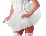 Velvet Kitten Chiffon Sexy Tutu Costume Accessory in White – Women One Size