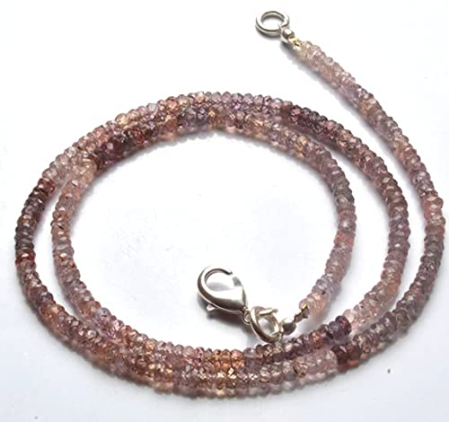 Collier saphir de 16 pouces avec perles de 3 MM, le cadeau parfait pour célébrer un anniversaire