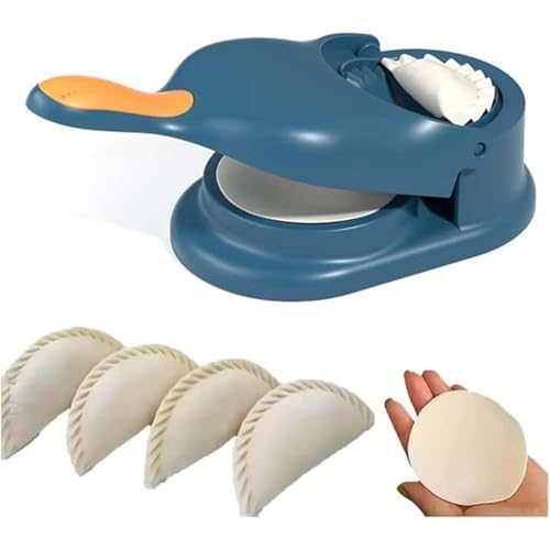 Image of Plastic 2-in-1 Dumpling Maker & Skin Press Mould, Ghughra, Gujiya, Momos Maker Kitchen Tool, Puri Dumpling Wrapper Press Machine for Kitchen (Multicolor Pack 1)